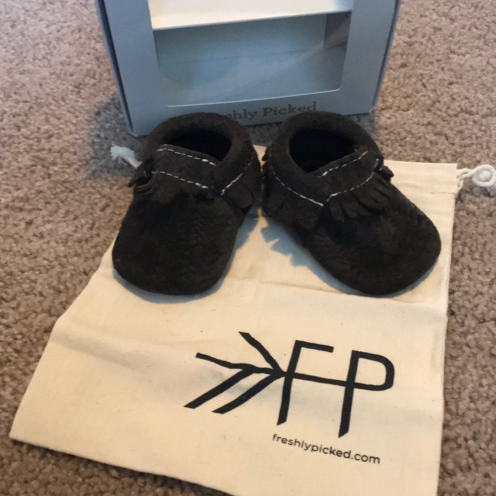 Freshly picked dark sweater moccasins